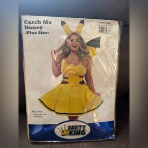 Costume - Yellow Plus Size Dress with Headpiece